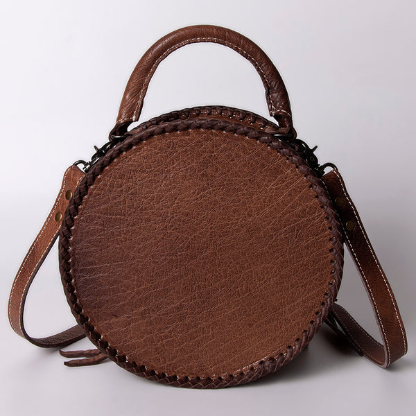 ADBG1025 American Darling Hand-Tooled Floral Leather Canteen Bag Western Genuine Leather
