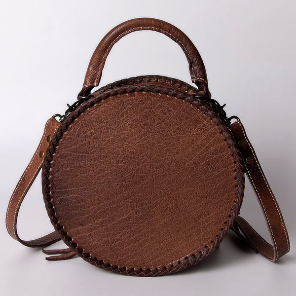 ADBG1025 American Darling Hand-Tooled Floral Leather Canteen Bag Western Genuine Leather
