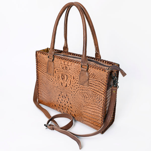 ADBG1026 American Darling Crocodile-Embossed Genuine Leather Tote Bag Western Luxury Handbag