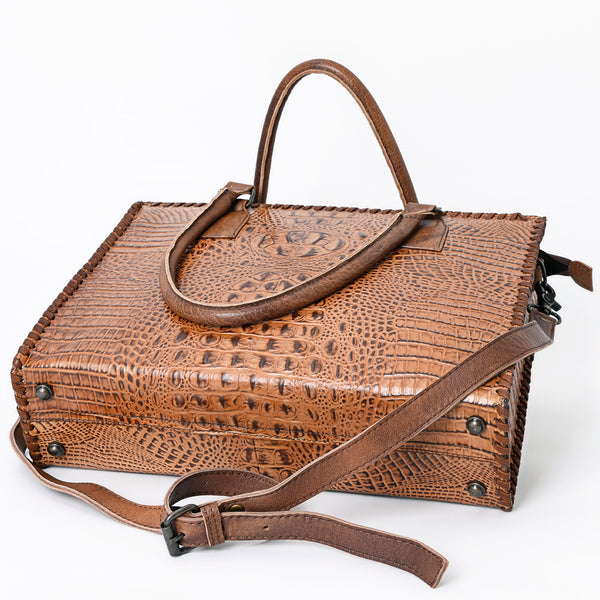 ADBG1026 American Darling Crocodile-Embossed Genuine Leather Tote Bag Western Luxury Handbag