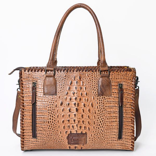 ADBG1026 American Darling Crocodile-Embossed Genuine Leather Tote Bag Western Luxury Handbag