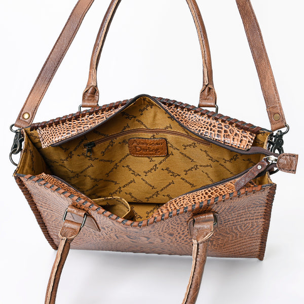 ADBG1026 American Darling Crocodile-Embossed Genuine Leather Tote Bag Western Luxury Handbag