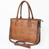 ADBG1026 American Darling Crocodile-Embossed Genuine Leather Tote Bag Western Luxury Handbag