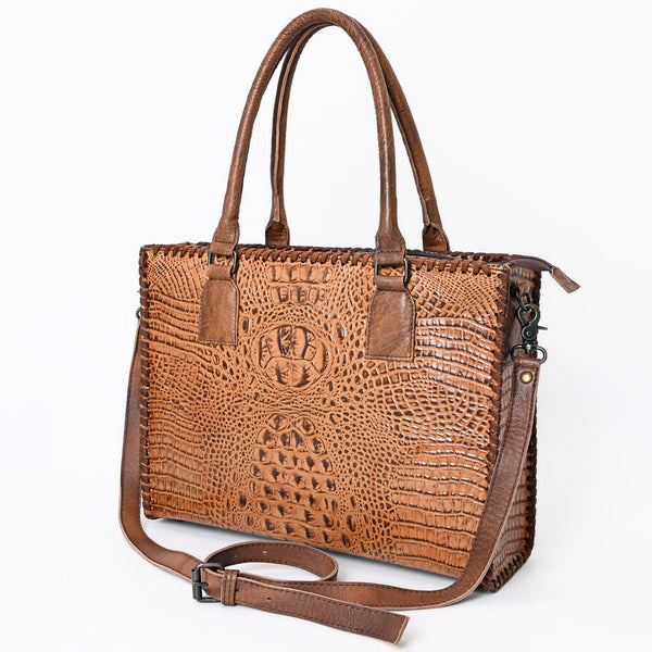 ADBG1026 American Darling Crocodile-Embossed Genuine Leather Tote Bag Western Luxury Handbag