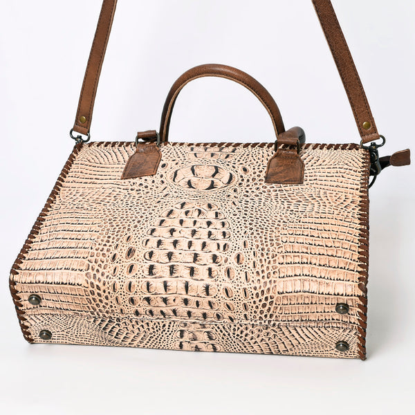ADBG1026 American Darling Crocodile-Embossed Genuine Leather Tote Bag Western Luxury Handbag