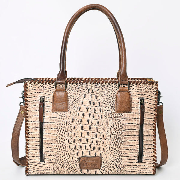 ADBG1026 American Darling Crocodile-Embossed Genuine Leather Tote Bag Western Luxury Handbag