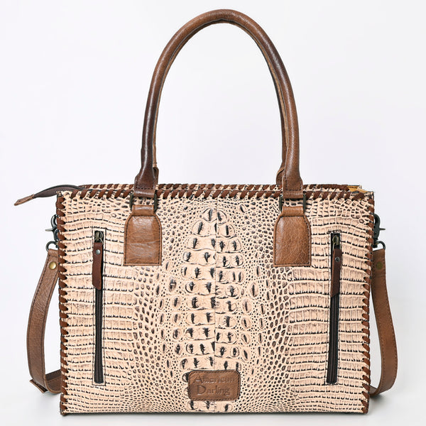 ADBG1026 American Darling Crocodile-Embossed Genuine Leather Tote Bag Western Luxury Handbag