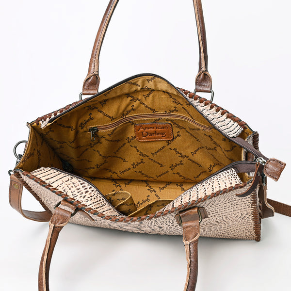 ADBG1026 American Darling Crocodile-Embossed Genuine Leather Tote Bag Western Luxury Handbag