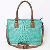 ADBG1026 American Darling Crocodile-Embossed Genuine Leather Tote Bag Western Luxury Handbag