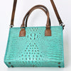 ADBG1026 American Darling Crocodile-Embossed Genuine Leather Tote Bag Western Luxury Handbag