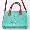 ADBG1026 American Darling Crocodile-Embossed Genuine Leather Tote Bag Western Luxury Handbag