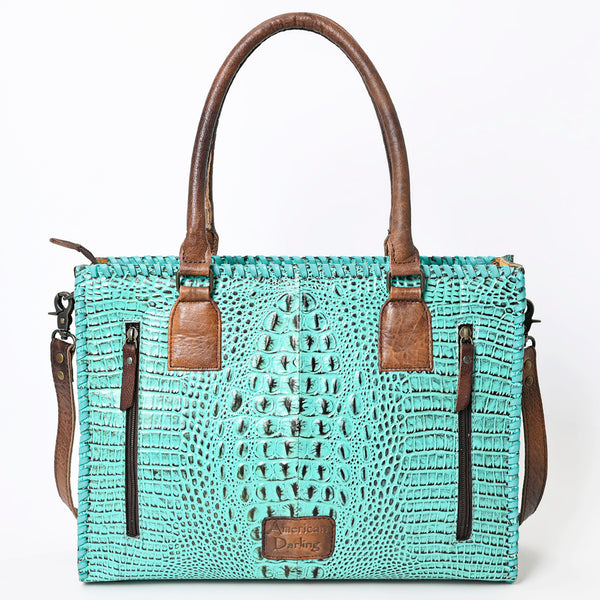 ADBG1026 American Darling Crocodile-Embossed Genuine Leather Tote Bag Western Luxury Handbag