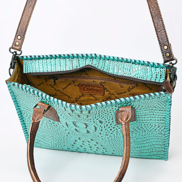 ADBG1026 American Darling Crocodile-Embossed Genuine Leather Tote Bag Western Luxury Handbag