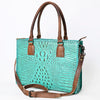 ADBG1026 American Darling Crocodile-Embossed Genuine Leather Tote Bag Western Luxury Handbag