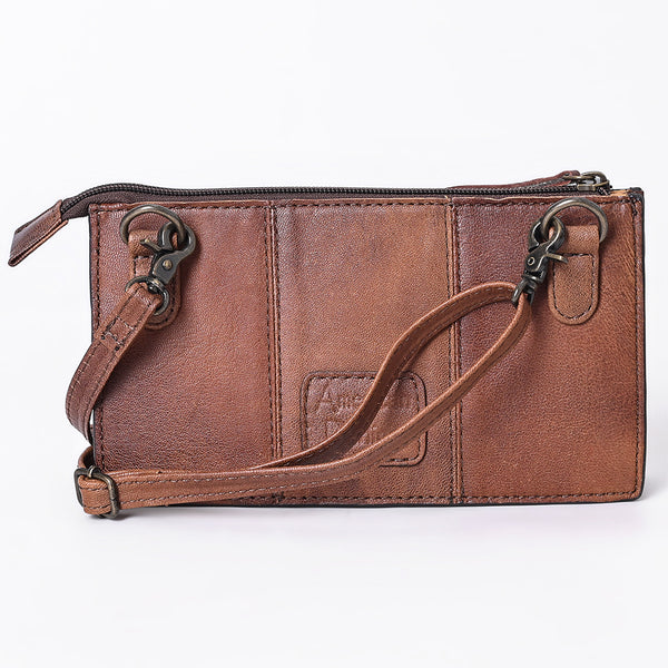 ADBG1027 American Darling Hair-On Cowhide & Tooled Leather Small Crossbody Bag Western Style