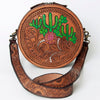 ADBGA301 American Darling Hand Tooled Genuine Leather Floral Carved Canteen Bag