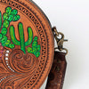 ADBGA301 American Darling Hand Tooled Genuine Leather Floral Carved Canteen Bag