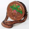 ADBGA301 American Darling Hand Tooled Genuine Leather Floral Carved Canteen Bag