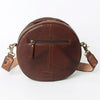 ADBGA303 American Darling Canteen Bag Cowhide & Hand Tooled Leather Round Crossbody