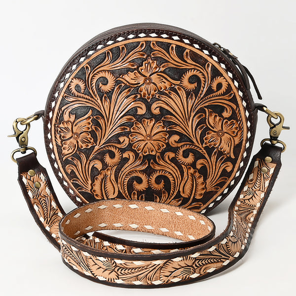 ADBGA305 American Darling Buck Stitched Hand Tooled Leather Canteen Bag