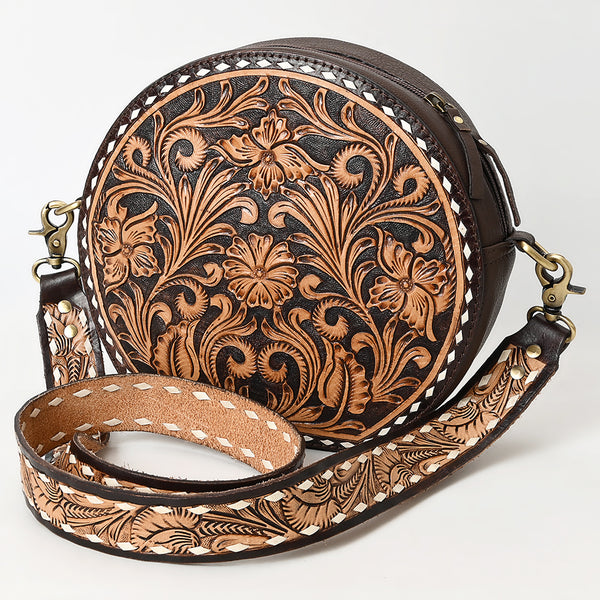 ADBGA305 American Darling Buck Stitched Hand Tooled Leather Canteen Bag
