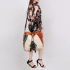 ADBG574 American Darling Hand Woven Saddle Blanket & Hair-On Cowhide Western Bucket Bag