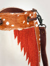 ADBG574 American Darling Hand Woven Saddle Blanket & Hair-On Cowhide Western Bucket Bag