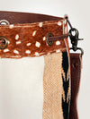 ADBG574 American Darling Hand Woven Saddle Blanket & Hair-On Cowhide Western Bucket Bag