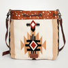 ADBG574 American Darling Hand Woven Saddle Blanket & Hair-On Cowhide Western Bucket Bag