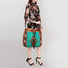 ADBG574 American Darling Hand Woven Saddle Blanket & Hair-On Cowhide Western Bucket Bag