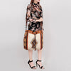 ADBG574 American Darling Hand Woven Saddle Blanket & Hair-On Cowhide Western Bucket Bag