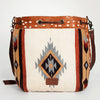 ADBG574 American Darling Hand Woven Saddle Blanket & Hair-On Cowhide Western Bucket Bag