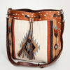 ADBG574 American Darling Hand Woven Saddle Blanket & Hair-On Cowhide Western Bucket Bag