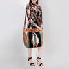 ADBG574 American Darling Hand Woven Saddle Blanket & Hair-On Cowhide Western Bucket Bag
