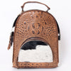 ADBGS156 Turquoise Embossed Croc Cowhide Leather Backpack - Western Cowgirl Style