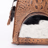 ADBGS156 Turquoise Embossed Croc Cowhide Leather Backpack - Western Cowgirl Style