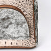 ADBGS156 Turquoise Embossed Croc Cowhide Leather Backpack - Western Cowgirl Style