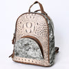 ADBGS156 Turquoise Embossed Croc Cowhide Leather Backpack - Western Cowgirl Style