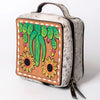 ADBGA311 American Darling Tooled Leather and Cowhide Floral Western Jewelry Case