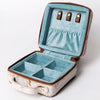 ADBGA312 American Darling Genuine Cowhide Jewelry Case - Brown & White Travel Box
