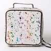 ADBGA312 American Darling Genuine Cowhide Jewelry Case - Brown & White Travel Box