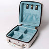 ADBGA312 American Darling Genuine Cowhide Jewelry Case - Brown & White Travel Box