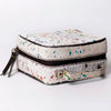 ADBGA312 American Darling Genuine Cowhide Jewelry Case - Brown & White Travel Box