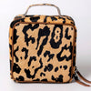 ADBGA312 American Darling Genuine Cowhide Jewelry Case - Brown & White Travel Box