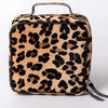ADBGA312 American Darling Genuine Cowhide Jewelry Case - Brown & White Travel Box