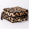 ADBGA312 American Darling Genuine Cowhide Jewelry Case - Brown & White Travel Box
