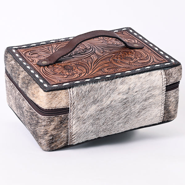 ADBGA314 American Darling Buck Stitched Hand Tooled Cowhide Jewelry Case