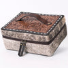 ADBGA314 American Darling Buck Stitched Hand Tooled Cowhide Jewelry Case