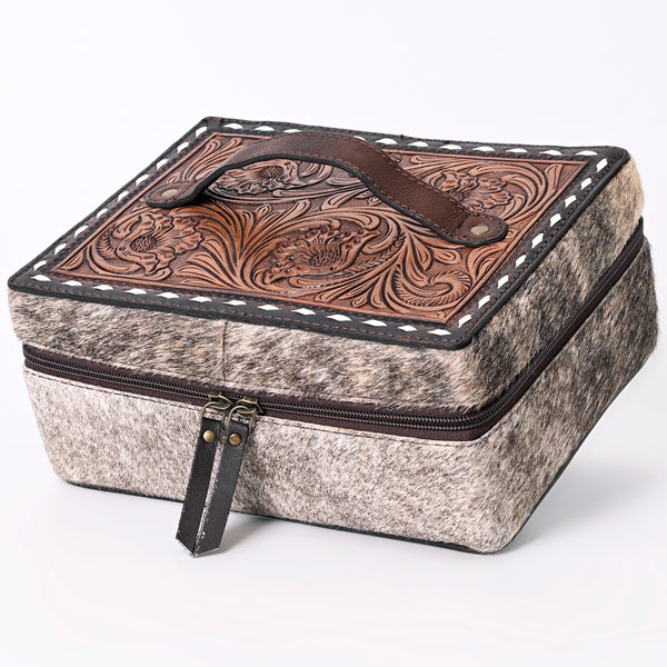 ADBGA314 American Darling Buck Stitched Hand Tooled Cowhide Jewelry Case