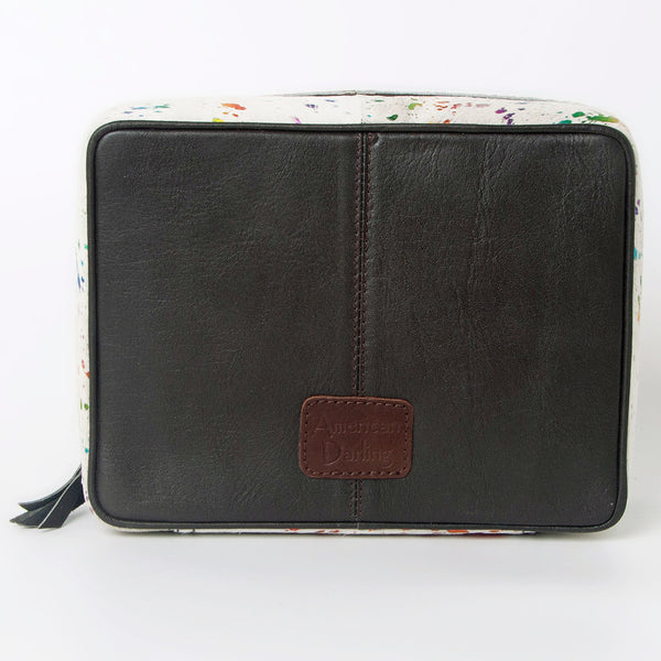 ADBGA315 American Darling Genuine Leather Hair-On Cowhide Travel Jewelry Case